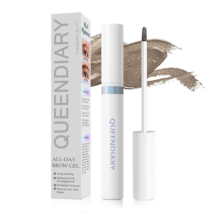 QueenDiary Eyebrow Stain Long Lasting Eyebrow Makeup Smudge-proof Eyebrow Gel Waterproof Transfer-proof Vegan Cruelty-free Eyebrow Gel (Brunette)