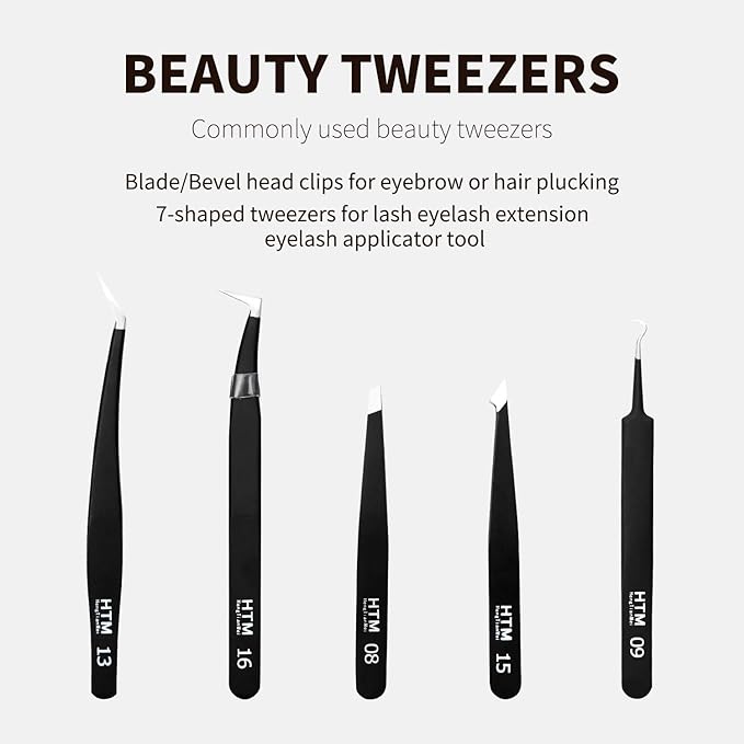 16 Pcs Sharp Precision Tweezers Set,Including 16 Types Of Anti-Static Stainless Steel Esd Medical Tweezers for Craft,Jewelry,Electronics Soldering,Laboratory Work,And Used for Beauty Etc