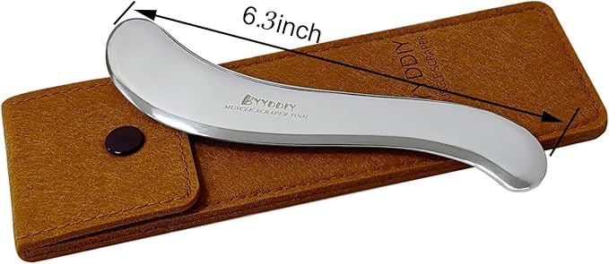 BYYDDIY Stainless Steel 6.3 inch Gua Sha Tool & Muscle Scraper Tool & Gua Sha Facial Tools (S.S)