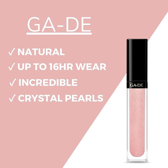 GA-DE Crystal Lights Lip Gloss, 823 - Enriched with Light-Reflecting Crystal Pearls - Smooth Silky, Rich Color - Moisturizes and Adds Shine - 0.2 oz