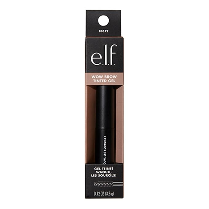 e.l.f. Wow Brow Gel, Volumizing, Buildable, Wax-Gel Hybrid, Creates Full, Voluminous-Looking Brows, Locks Brow Hairs In Place, Taupe