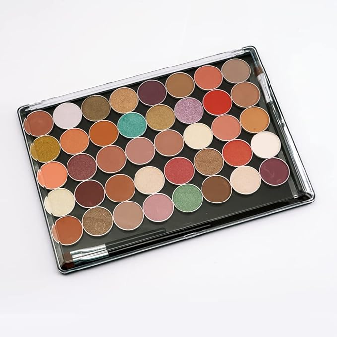XL Large Empty Magnetic Makeup Eyeshadow Palette with Clear Cover and 20pcs Adhesive Stickers for DIY Your Own Eyeshadow, Blush Palette 9.25'' x6.57''