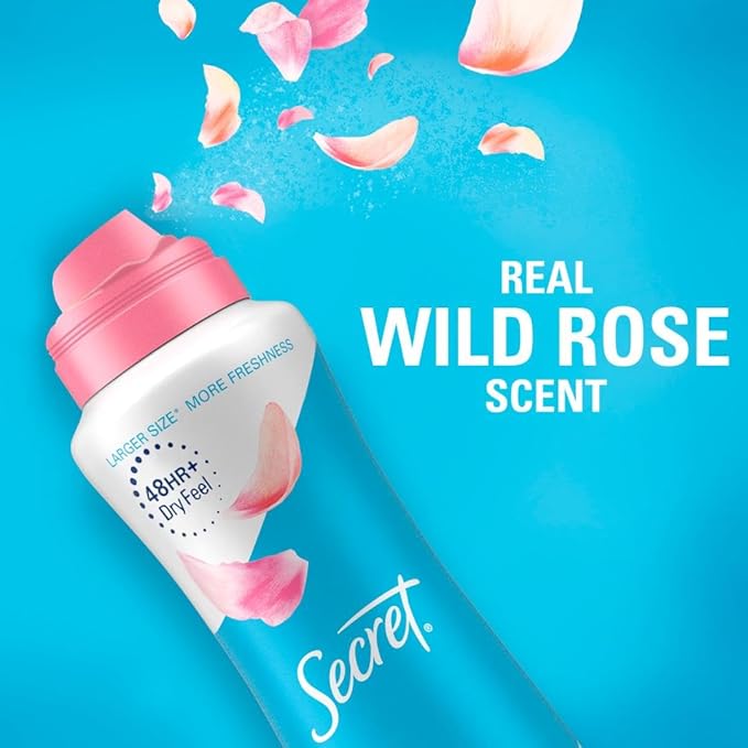 Secret Dry Spray Antiperspirant Deodorant for Women, 48hr Weightless Sweat & Odor Protection, Gentle on Skin, Wild Rose with Argan Oil Scent, 4.1 oz