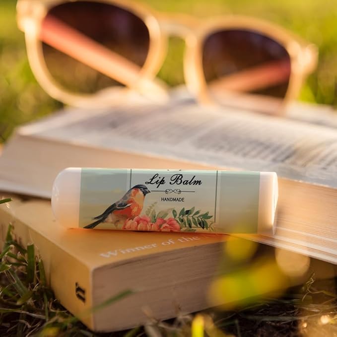 OLYCRAFT 100Pcs Self-Adhesive Lip Balm Tag Wrapping