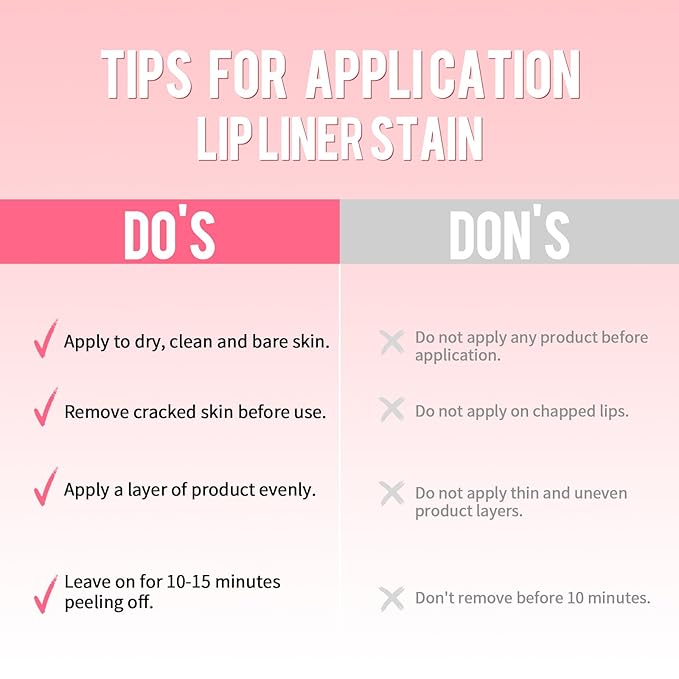 Lip Stain - Lip Liner Stain, Long Lasting Peel Off Lip Stain, Natural Peel Off Lip Liner Stain with Tweezer, Easy to Use, Waterproof, Smudge-proof, Transfer-proof, Coffee