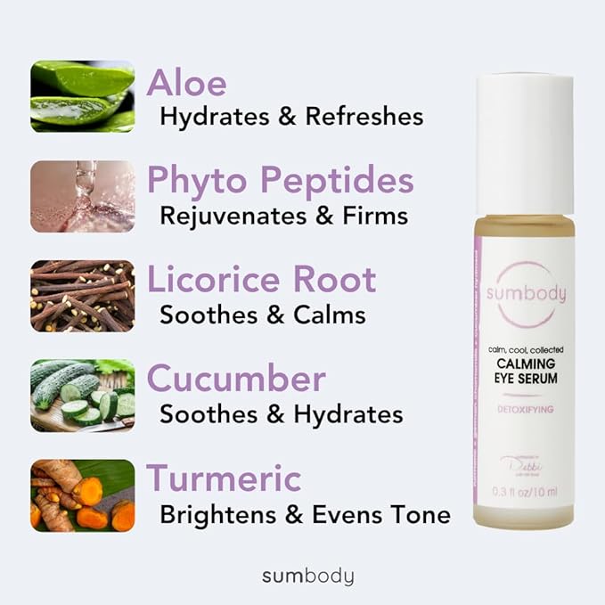 Natural Peptide Energizing + Eye Serum Reduces Puffiness, Fine Lines & Under Eye Bags Hydrating fragrance free Under Eye Treatment Roller ball massage, age-defying eye cream