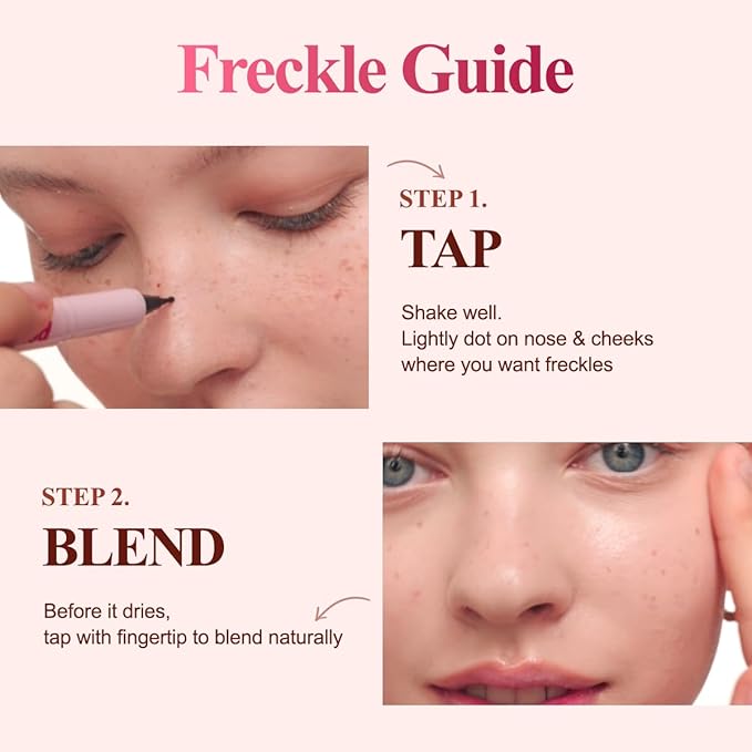 Peripera Freckle Pen, Natural Sun-Kissed Makeup – Long Lasting, Smudge-Proof Faux Freckles with Precision Dot Tip, Buildable K-Beauty Freckle Makeup Pen (01 NATURAL BROWN)