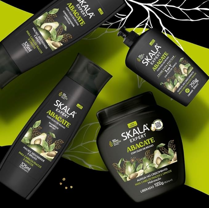 SKALA Avocado Hair Cream Hair Treatment Conditioning (1000g) - Imported from Brazil