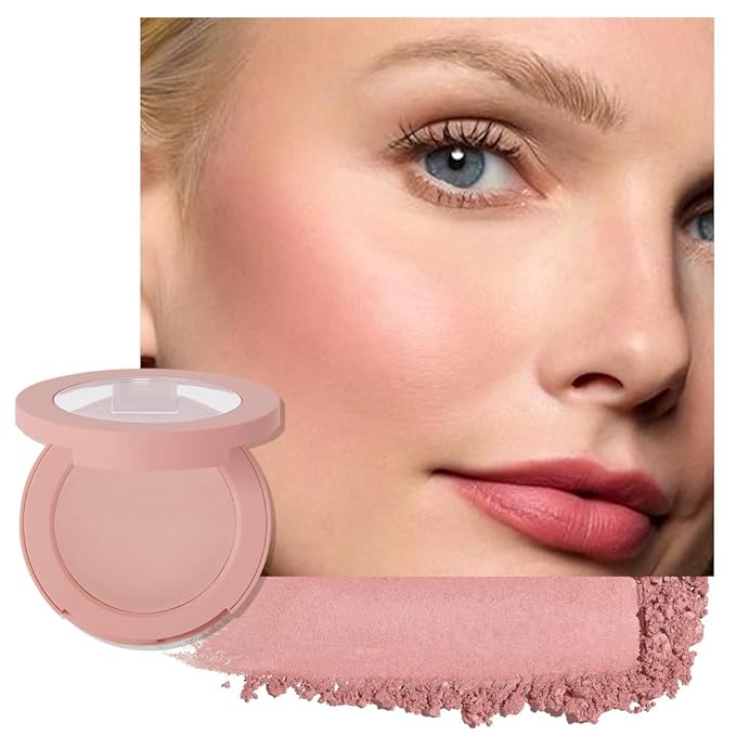 Blush for Cheeks,Pink Peach Powder Matte Blush Palette Cheeks Face Makeup for Older Women,Lightweight,Smooth,Blendable,Fade and Transfer-Resistant,Effortless Matte Natural Finish,Vegan & Cruelty Free