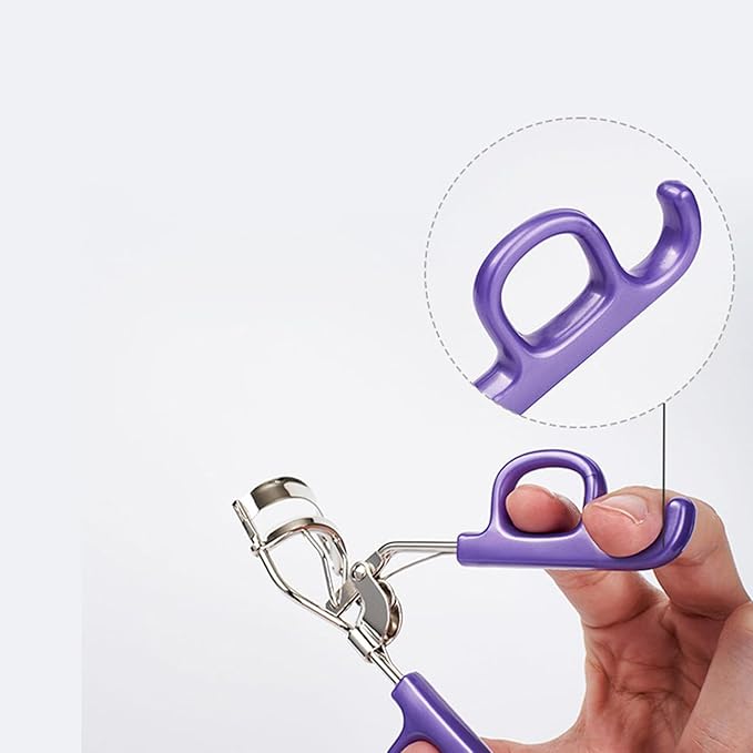 Eyelash Curler, Professional Eyelash Curler, Wide Fit Comfortable Curved Design with Non-Slip Grip, Clump-Free Lift, All The Way Up Lash Curler, Achieve Perfect Curls in 5 Seconds (Purple)