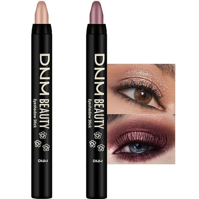 evpct 2Pcs Cream Eyeshadow Sticks Set for Eyes Waterproof, Sand Shimmer & Orchid Shimmer Matte Eye shadow Stick Pencil Pen Bulk sombras en crema para ojos 25+26