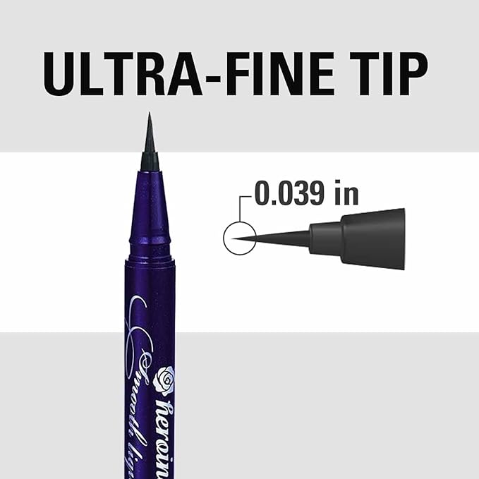 Heorine Make by Kissme Waterproof Smooth Liquid Eyeliner, Japanese Eye Makeup for Smudge-free, Super Keep 01 Jet Black