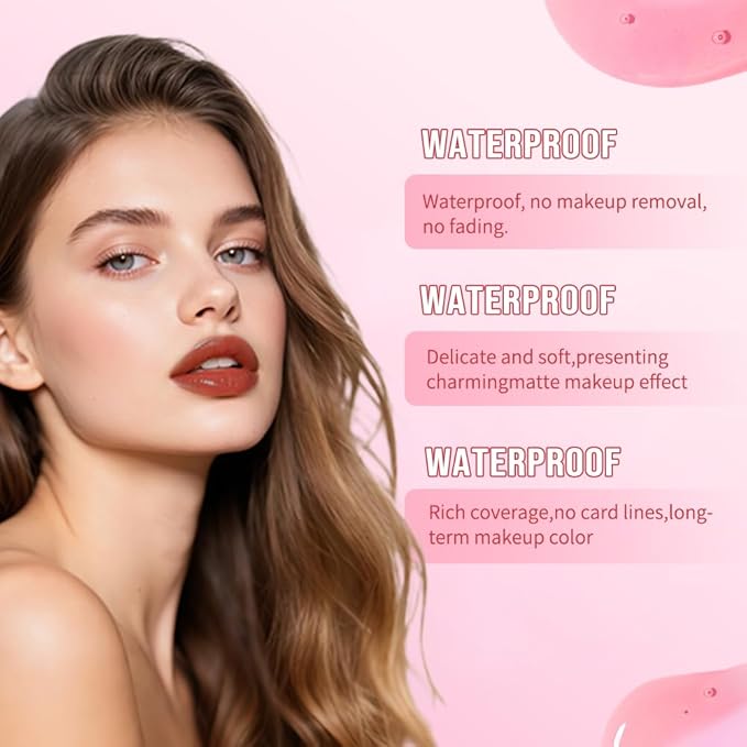 Dual-Ended Lip Stain & Lip Oil – 2-in-1 Matte Color and Hydrating Gloss, Long-Lasting Non-Sticky Lip Tint, Nourishing Moisture & Glassy Shine for Day-to-Night Looks 04#