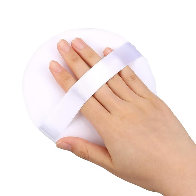 1 Pack 5 Inch Large Powder Puff for Face Powder, Ultra Soft Washable Loose Powder Puff Round Blending Sponge Puff Setting Powder Puff Body Powder Puff for Face Makeup Loose Powder Foundation