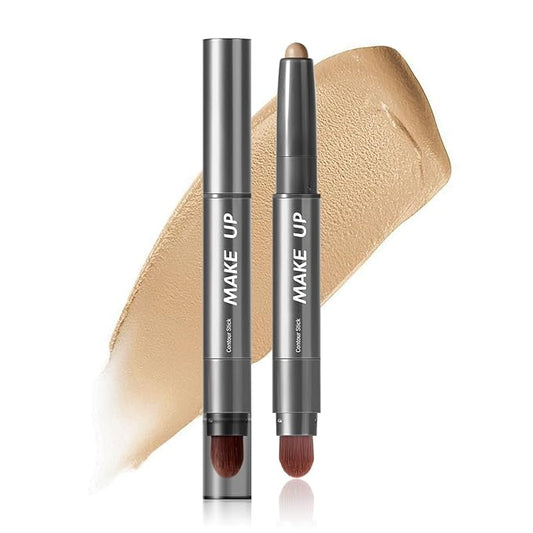 DAGEDA Warm Toned Contour Stick,Cream Contour Makeup with Brush,Lightweight, Blendable, Longlasting Creamy Bronzer Stick, Matte Finish Natural Face Contouring Makeup