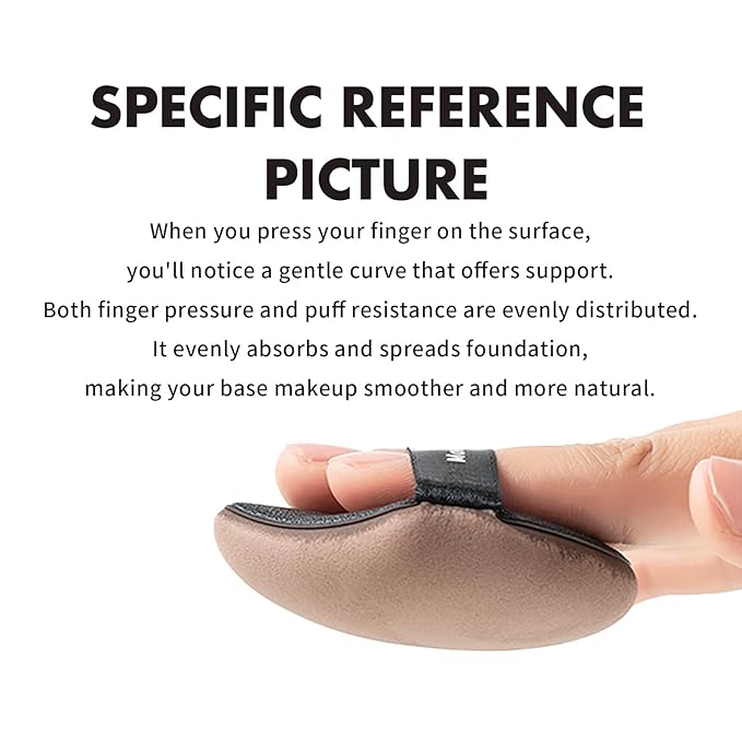 Momo's Workshop Geego Black Lychee-Pattern Leather Makeup Puff - Water Drop Shape, Dry/Wet Dual Use, Reinforced Strap, Flawless Foundation Application for Cushion/Foundation,3pcs & Storage Case