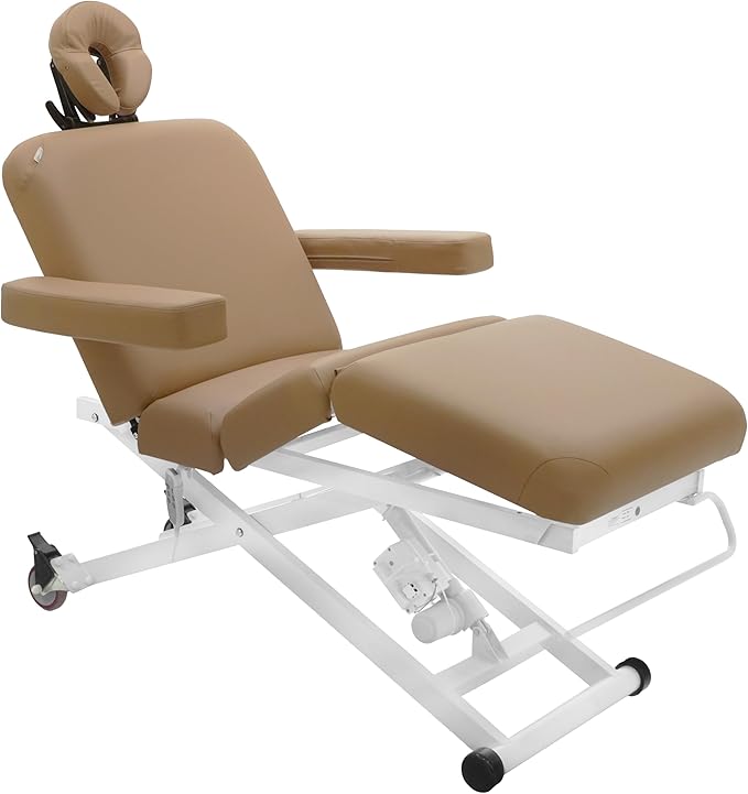 SKINACT Cleo Electric Spa Treatment Table, Facial Massage Bed ADA Compliant (Mocha)