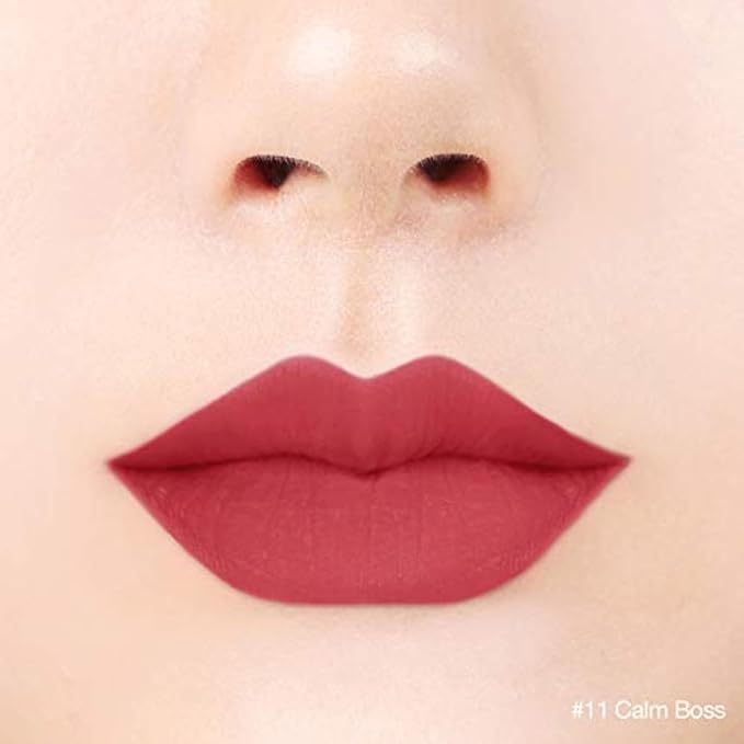 BBIA Last Velvet Lip Tint - Soft & Creamy Matte Finish Lip Stain, Blur Effect with Velvety Texture, Long-Lasting, High Pigment, Lightweight, Non-Drying, Korean Lip Makeup (11 CALM BOSS)