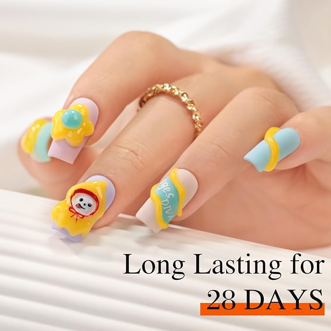 Double Rhythm 0.5 Oz 3D Nail Gel Art Sculpting No Wipe Polish for Designs DIY for Drawing, Molding, and Decoration (3D Sculpting Gel Yellow)