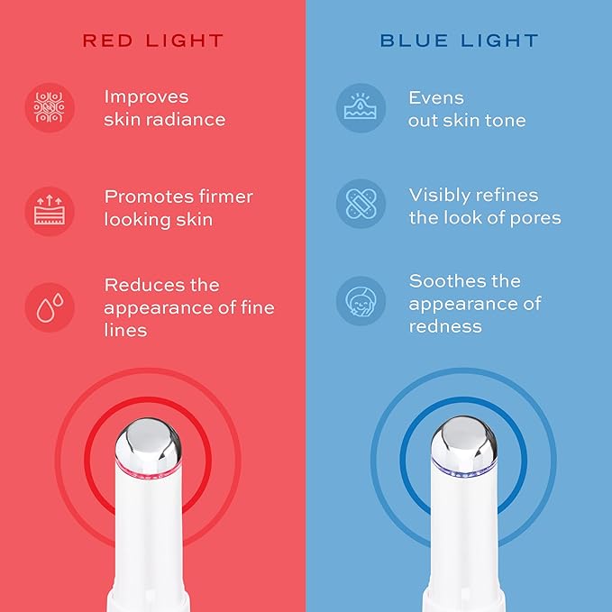 Eye & Face Wand/Tool – Heated Eye Wand with Vibration for Puffiness, Tired Eyes, Brighter Under Area, Redness Relief, Product Absorption, Smoother Skin & Relaxing Massage