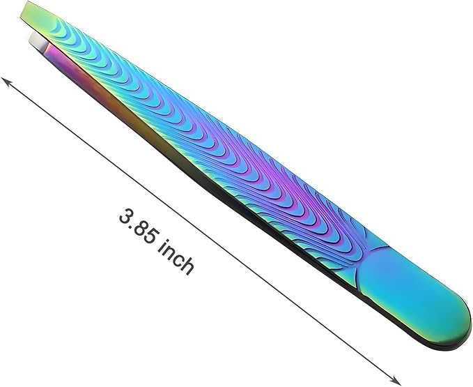 Tweezers for Women Facial Hair, Eyebrow Tweezer for men, Professional Stainless Steel Pointed Splinter Ingrown Hair removal, Colorful