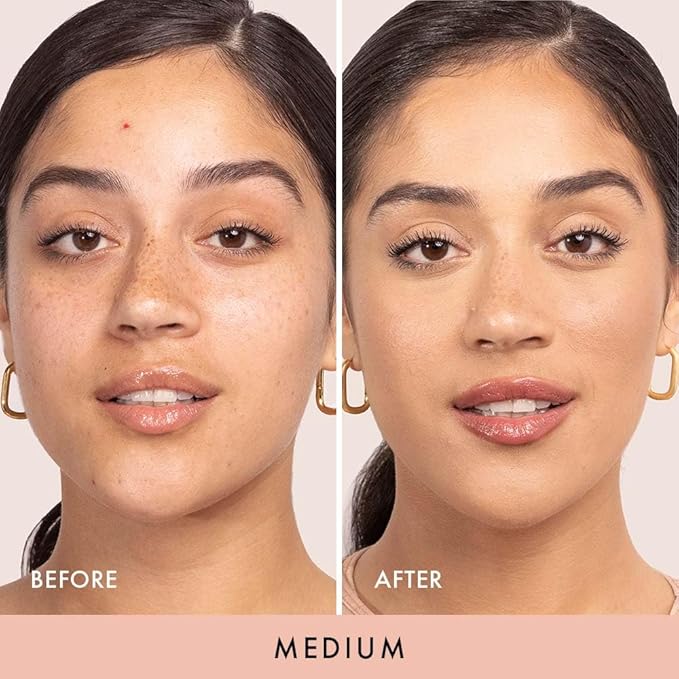 Wander Beauty Wanderlust Powder Foundation - Medium - Blurs and Evens Skin Tone - Perfects and Hydrates With Hyaluronic Acid, Aloe, Honeysuckle, & Vitamin E - Lightweight, Buildable Coverage - 0.31 oz