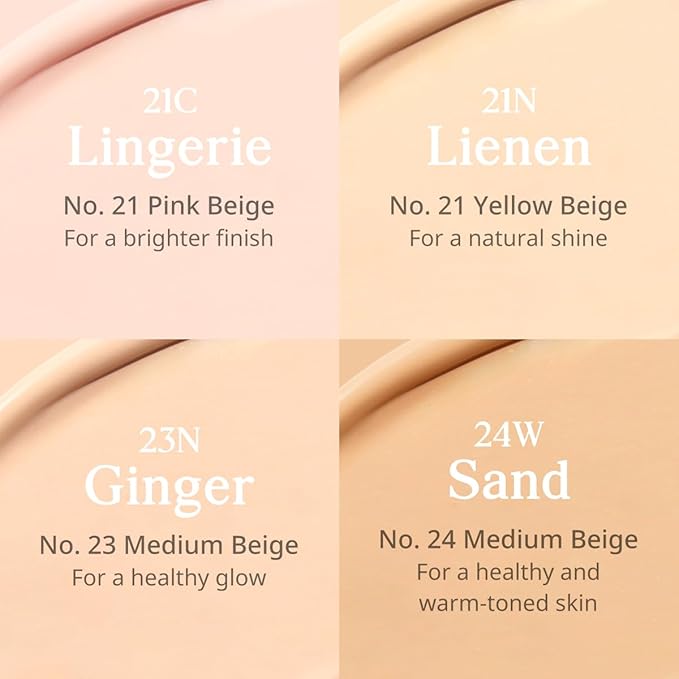 CLIO Kill Cover Mesh Glow Cushion Foundation ([Refill Included] 15g*2, 24W SAND), Glass Skin, Long-Lasting, Lightweight, Buildable Coverage, Glowy Skin Makeup