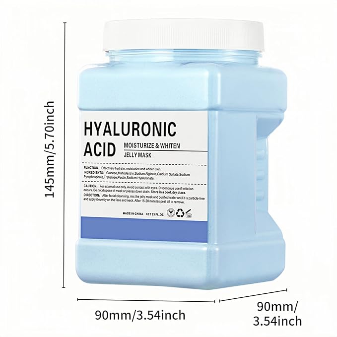 23 Fl Oz Jelly Mask Powder for Facials Professional Natural Gel Face Masks, Hydrating & Moisturizing Jelly Mask SkinCare（Hyaluronic Acid）