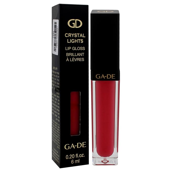 GA-DE Crystal Lights Lip Gloss, 821 - Enriched with Light-Reflecting Crystal Pearls - Smooth Silky, Rich Color - Moisturizes and Adds Shine - 0.2 oz