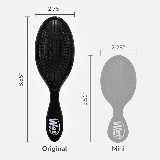 Wet Brush Original Detangler Hair Brush, Classic Black, Ultra-Soft IntelliFlex Bristles, Detangling Bristles Glide Through Tangles (Wet Dry & Damaged Hair), Women & Men (2 Pack)