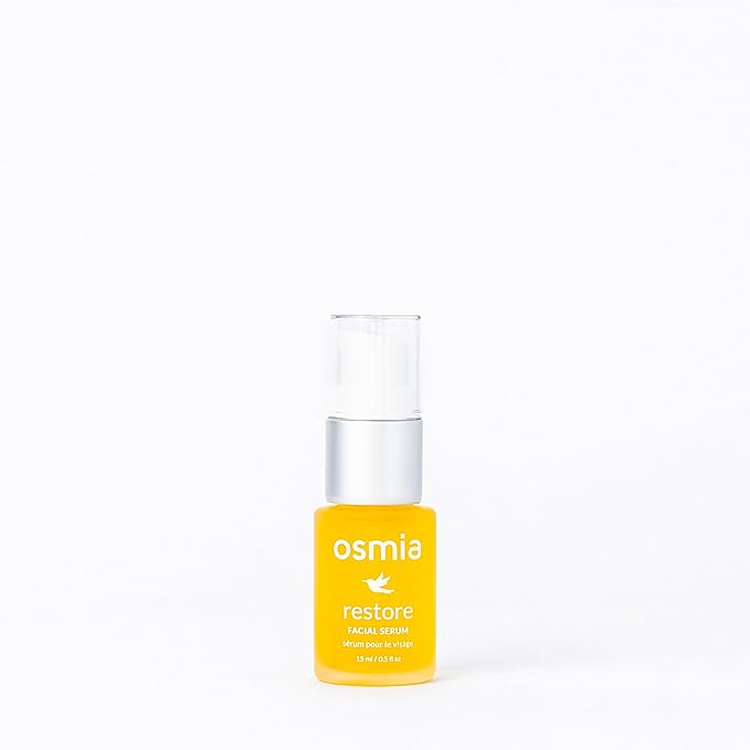 Osmia Skincare - Natural Restore Facial Serum | Lavender, Carrot Seed, Jojoba, Borage, + Pomegranate Oils | Moisturize, Boost, Nourish | Clean Beauty For Healthy Skin (0.45 fl oz | 13.3 ml)