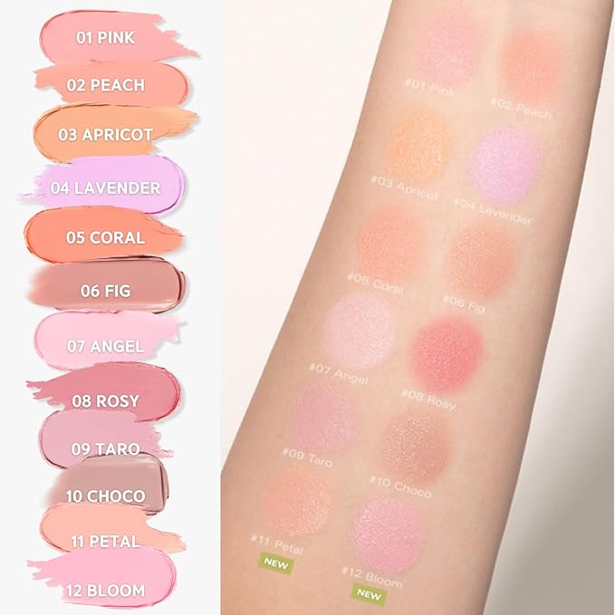 BBIA Ready To Wear Downy Cheek Cream Blush - Creamy Blendable & Buildable Blush Dewy Texture & Matte Finish High Pigment Longlasting Lightweight Natural Face Makeup (10 DOWNY CHOCO)