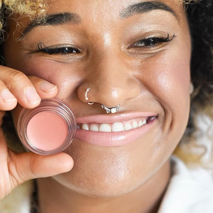 Ere Perez - Natural Carrot Color Pot | For Lips + Cheeks | Buildable, Blendable, Creamy, Vibrant, Satin Finish | Cacao Butter, Avocado + Castor Seed Oil | Vegan, Cruelty-Free, Clean Beauty (Harmony)