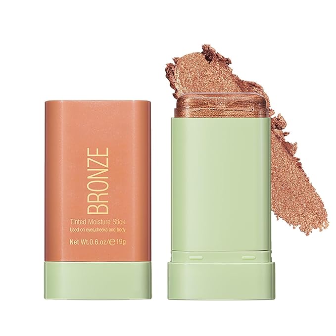 Blush Stick, Cream Blush Stick for Cheeks & Lips, Blendable Long-Lasting Multi-Use Contour Stick & Highlighter Makeup (RICH GLOW)