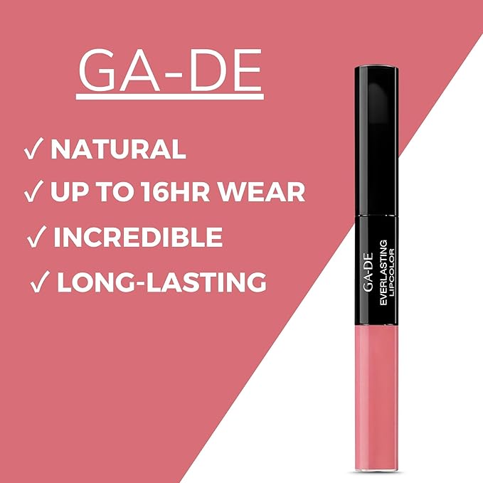 GA-DE Everlasting Lip Color, 27 - Full Coverage, Non-Oily, Moisturizing, Long Lasting Lipstick - Dries Quickly into Ultra-Thin Film - 0.28 oz