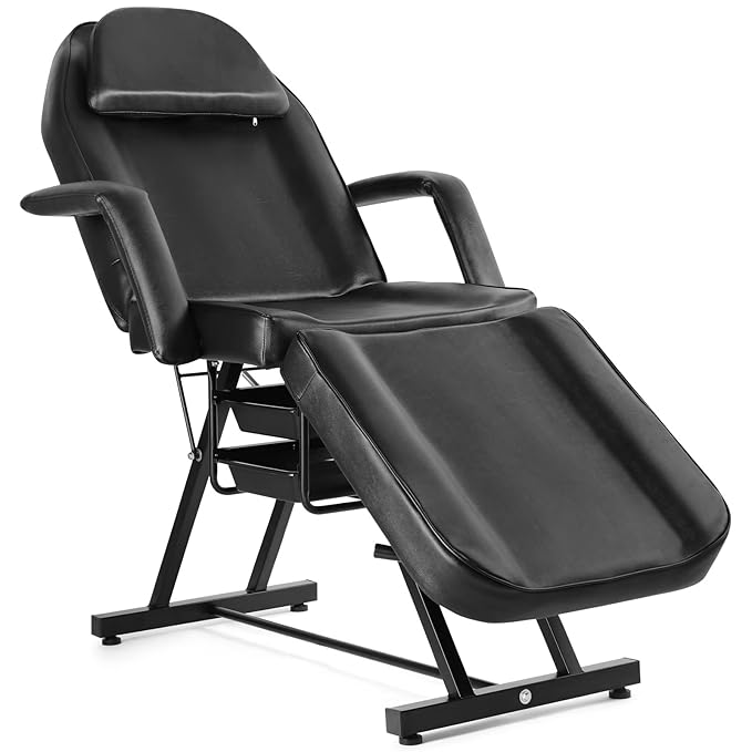 Artist hand Facial Bed Lash Bed for Eyelash Extensions (Black 1)