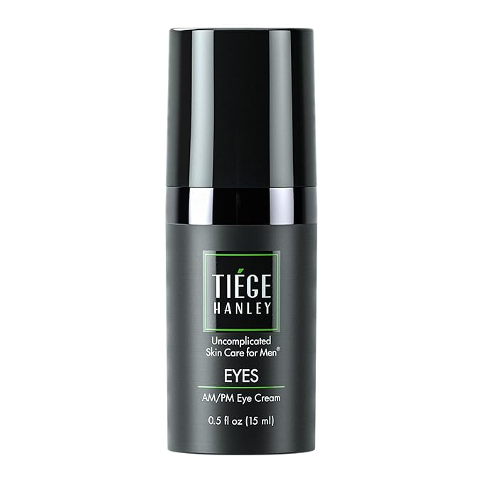 Tiege Hanley Eye Cream for Men, Morning and Night Under Eye Cream With Hyaluronic Acid and Vitamin B3, Helps Reduce the Look of Dark Circles and Puffiness, Anti Aging Men’s Skin Care, 0.5 Oz