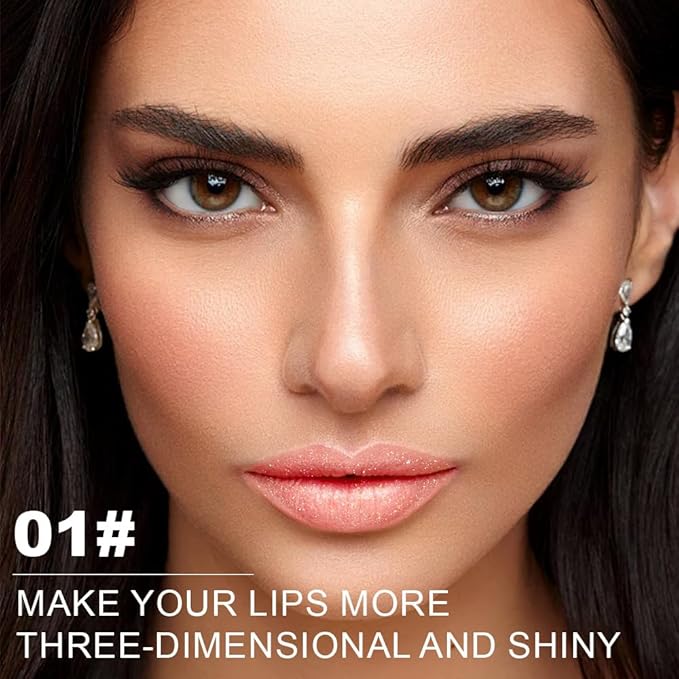 Kaely Glitter Metallic Lipstick, Shimmer Metallic Lipsticks for Women, High Pigmented Lip Gloss Long Lasting Waterproof Smudge Proof 24 Hour, Halloween Makeup, Vegan & Cruelty-Free, 01