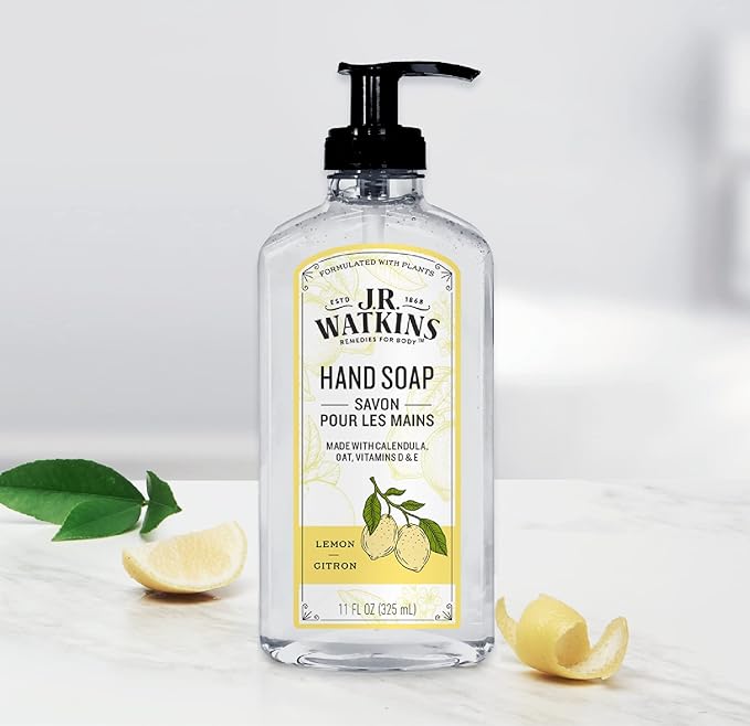 J.R. Watkins Gel Hand Soap, 3 Pack of 11 Fl Oz, Lemon