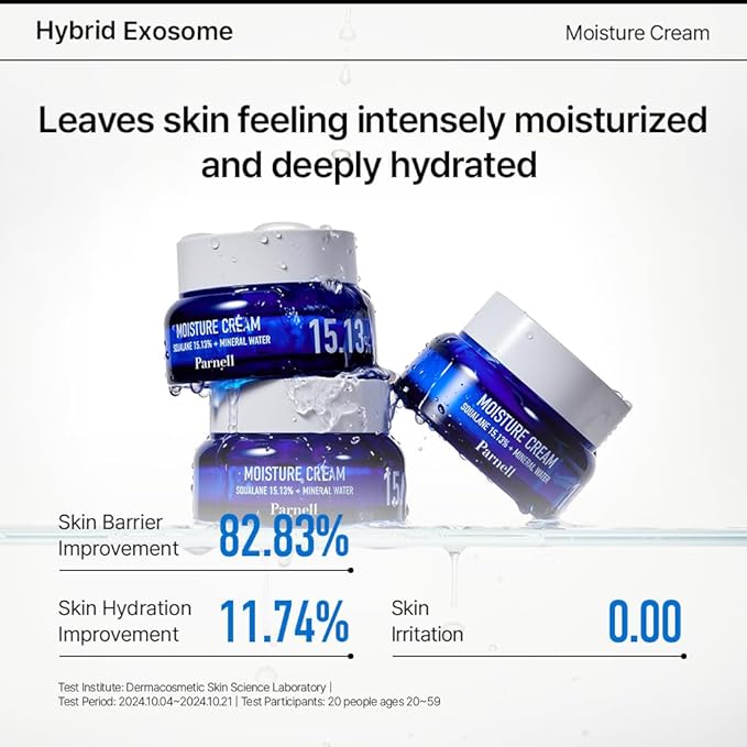 Parnell Squalane 15.13% | 50ml / 1.69 fl.oz. | Mineral Water Moisture Cream, hydrating cream for face, hydrating moisturizer face cream, korean skin care, korean beauty