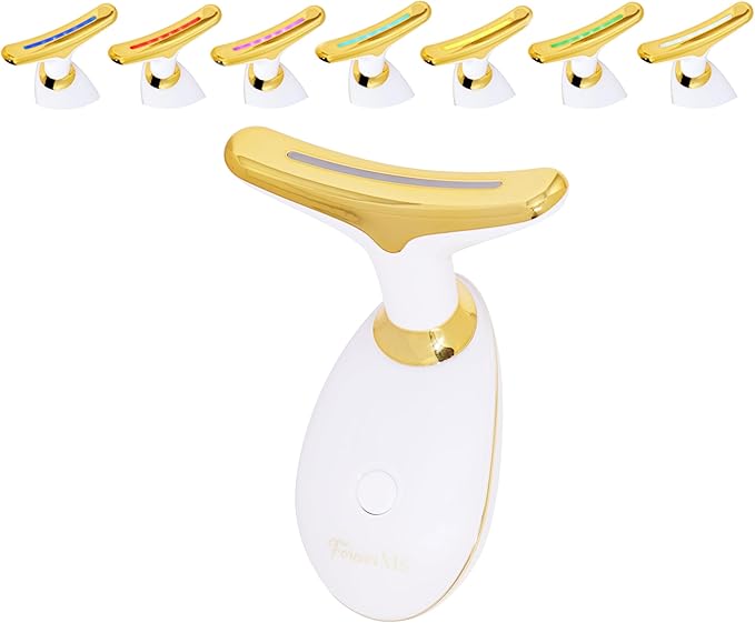 Red Light Therapy Face Massager Tool - with 7 LED Colors - Skin Care Beauty Device for Neck and Facial Tightening and Lifting