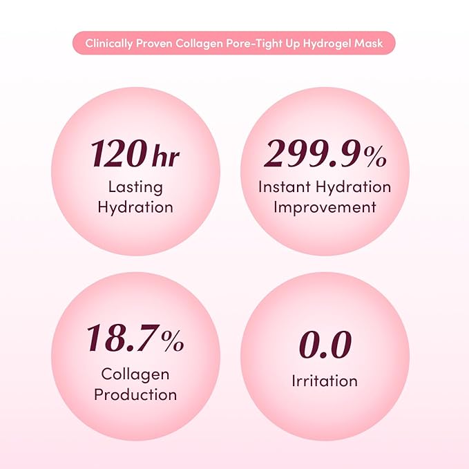 EQQUALBERRY Collagen Pore-Tight Up Mask - PDRN & Low Molecular Collagen for Pore Minimizing and Firming | Korean Collagen Face Mask for Glass Skin, 4 Sheets, 1.01 OZ.