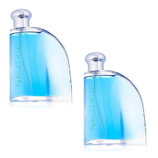 Nautica Blue Eau De Toilette Spray for Men 3.40 oz (Pack of 2)