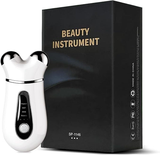 Microcurrent Face Device, USB Microcurrent Facial Shaping Tool for Facial Wrinkle Removal and Anti-Aging，Mini Microcurrent Face Lift Device for Face Lifting and Facial Sculpting (White)