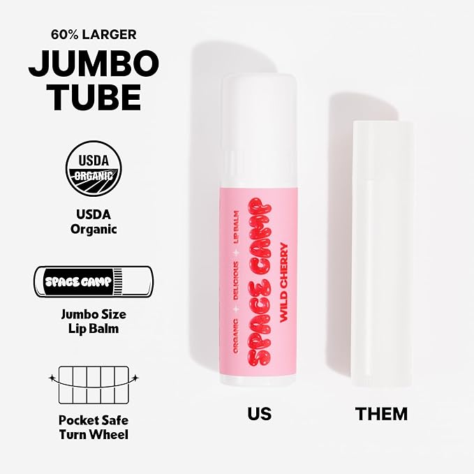 Wellness Jumbo Lip Balm - Originals Pack Variety Flavored Balm (Wild Cherry, Juicy Watermelon, and Frosted Mint) - 3 Pack