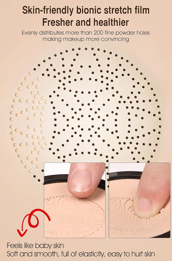 Air Cushion CC Cream Moisturizing Concealer Mushroom Head Brush Waterproof Makeup Foundation Moisture BB Cream for Women Girls (flower)