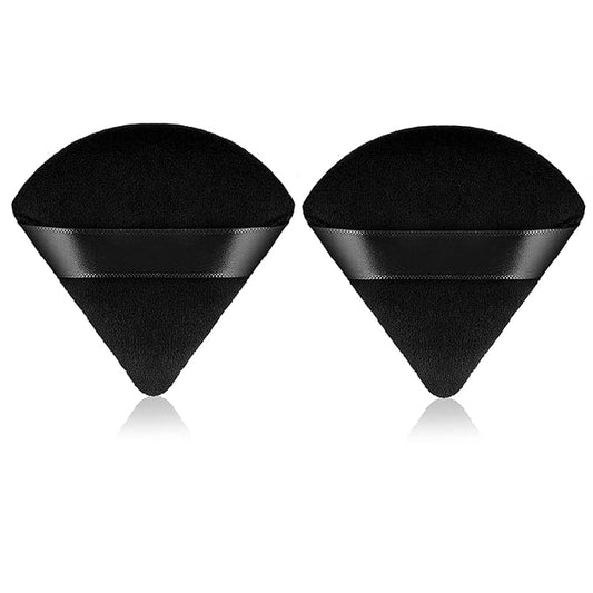 2 Pieces Powder Puffs, Softer and More Skin-Friendly Velour Triangle Makeup Puff, Repeatable for Applying Loose or Pressed Powders Beauty Makeup Tools 10272