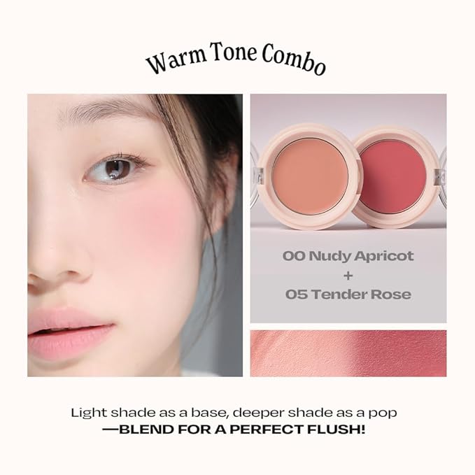 Balmy Cream Cheek | Lightweight, Natural Finish Cream Blush with Blurring Effect | 2.5g (No.7 Taro Latte)