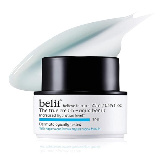 belif The True Cream Aqua Bomb Hydrating Moisturizer with Squalane | Good for Dryness, Dullness, Uneven Texture |For Normal, Oily, Combination Skin Types