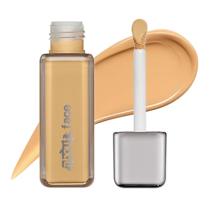 about-face THE PERFORMER Skin-Focused Foundation M1Warm – Medium Coverage, Long-Wear, Breathable & Buildable Base – Clean, Vegan, Hydrating Formula with Blue Agave & Chlorella – 1.08oz